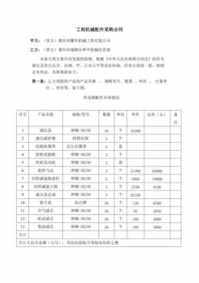 采购机械配件合同模板_机械零件采购-第1张图片-马瑞范文网