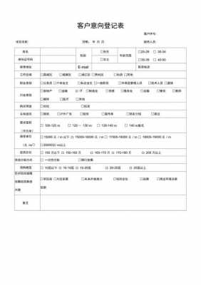  客户产品意向表的模板「客户意向登记表模板」-第1张图片-马瑞范文网