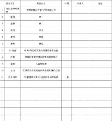 5s月推行计划表模板-第3张图片-马瑞范文网