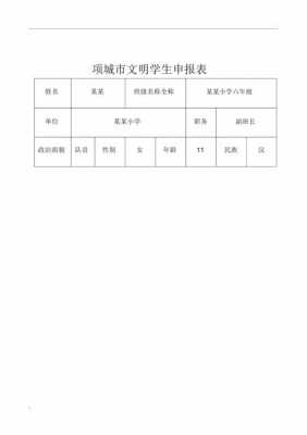 文明学生申报表模板（文明学生申报材料怎么写）-第2张图片-马瑞范文网