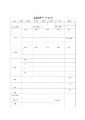 车辆费用明细表 车辆费用登记模板-第1张图片-马瑞范文网