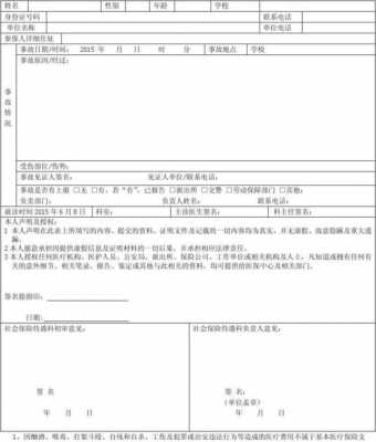  意外伤害申请报告模板「意外伤害填写报告怎么写」-第2张图片-马瑞范文网