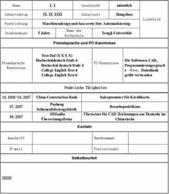 德国留学签证申请表填写范本 德国留学签证简历模板-第2张图片-马瑞范文网