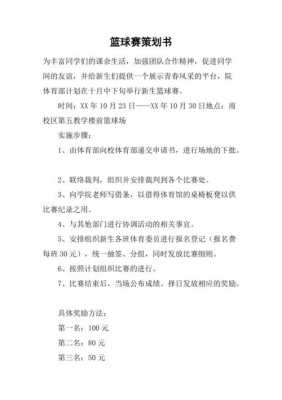 青春篮球赛策划书模板,篮球青春杯比赛策划案 -第3张图片-马瑞范文网