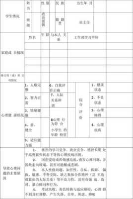 学生心理档案填写模板（学生心理档案是干嘛的）-第3张图片-马瑞范文网