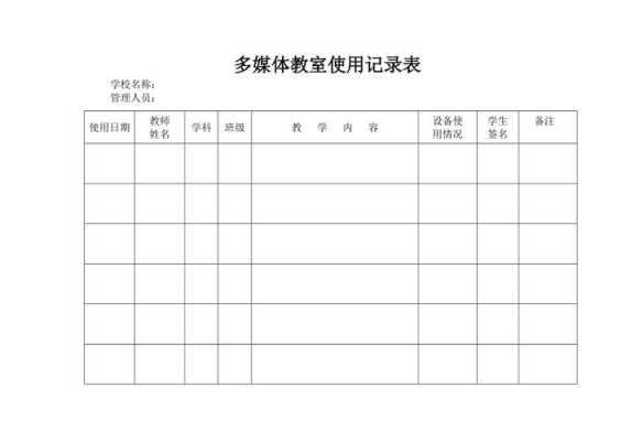 教室使用登记表模板-第3张图片-马瑞范文网