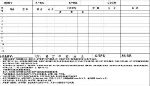 木门安装送货单模板-第2张图片-马瑞范文网