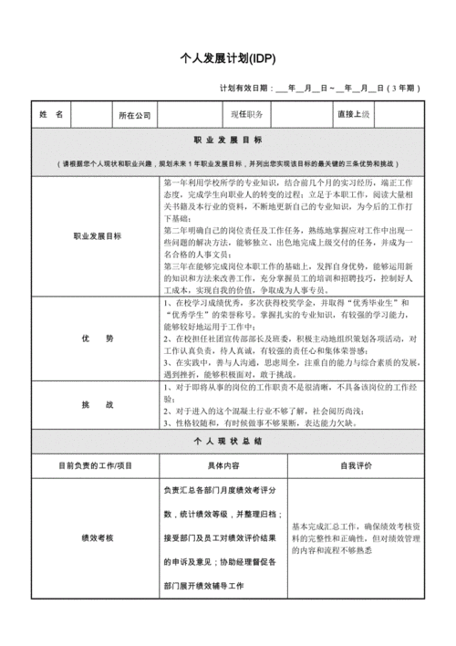 年度个人计划模板下载,年度个人计划书范文 -第3张图片-马瑞范文网