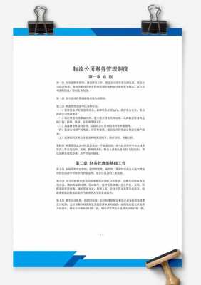  物流财务制度模板下载「物流业财务管理制度」-第2张图片-马瑞范文网