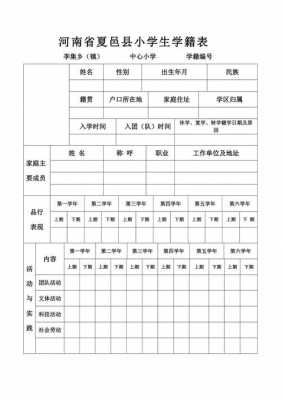 小学学籍表模板,小学学生学籍表填表说明 -第3张图片-马瑞范文网