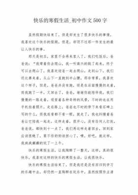 寒假之乐作文500字 作文模板寒假中的乐视-第3张图片-马瑞范文网