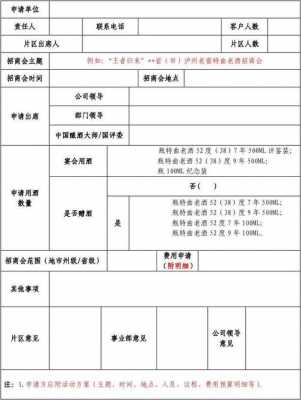 招商申请表格 招商报名表模板下载-第2张图片-马瑞范文网