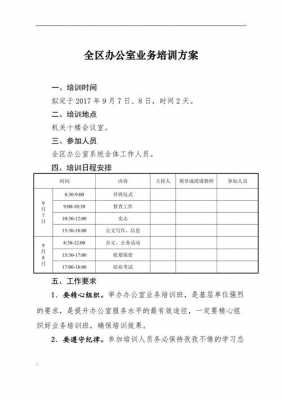 办公室培训方案模板_办公室培训方案模板范文-第1张图片-马瑞范文网