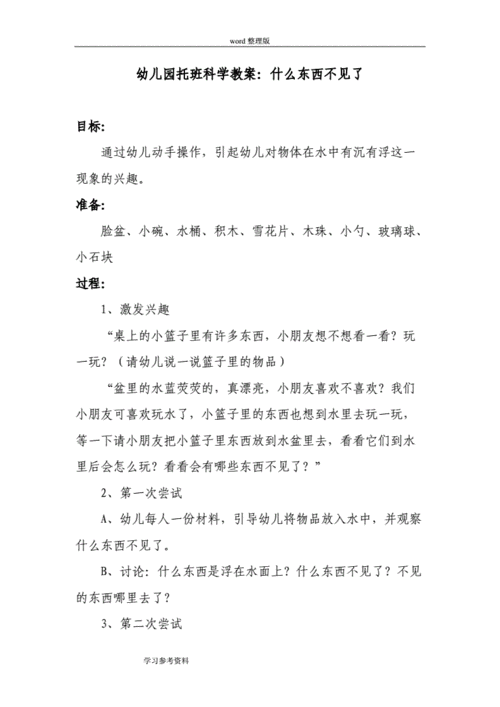 幼儿园科学教案模板6_幼儿园科学教案模板6年级上册-第3张图片-马瑞范文网