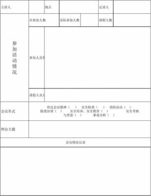 安全会议记录台账模板-第3张图片-马瑞范文网