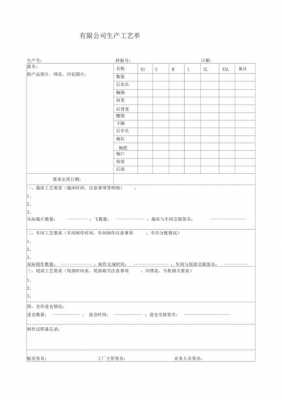 工业生产工艺单模板-第1张图片-马瑞范文网