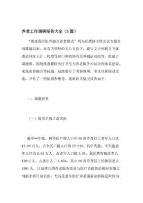 养老调研报告格式模板范文 养老调查实践报告模板-第3张图片-马瑞范文网