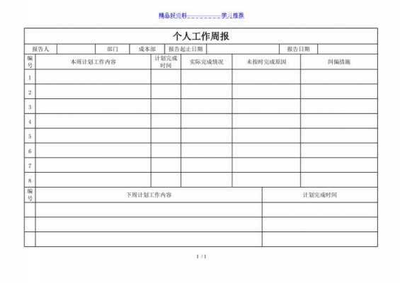  个人工作周报告模板「个人工作周汇报」-第3张图片-马瑞范文网