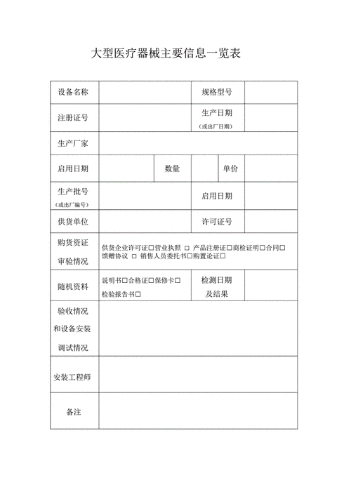 医疗器械使用档案模板下载-第2张图片-马瑞范文网