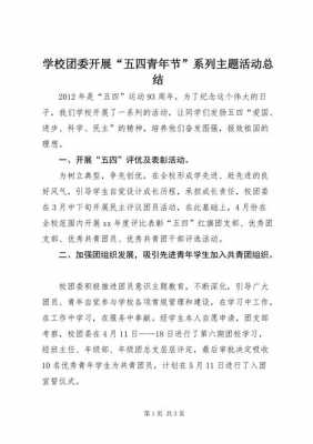 团委主题活动总结 团委活动总结格式模板-第2张图片-马瑞范文网