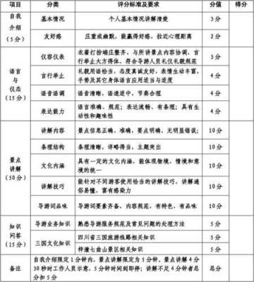 讲解员评委打分表模板-第1张图片-马瑞范文网