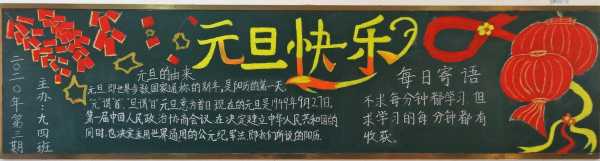 2021年中学生元旦黑板报文字-初中生元旦黑板报设计模板-第3张图片-马瑞范文网