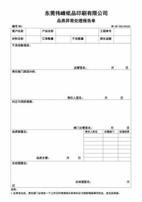 异常处理报告模板,异常情况及处理结果 -第1张图片-马瑞范文网