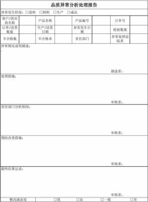 异常处理报告模板,异常情况及处理结果 -第3张图片-马瑞范文网