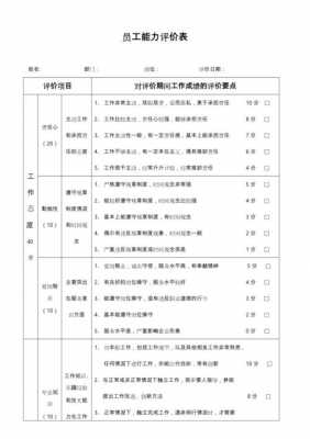 员工岗位任职能力考核评价表-第2张图片-马瑞范文网