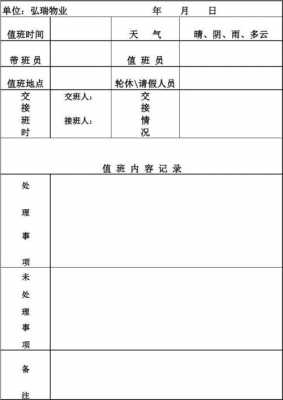 体育馆值班记录表模板（体育馆值班记录表模板怎么写）-第2张图片-马瑞范文网