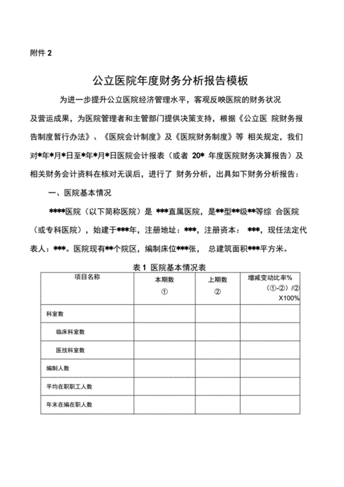  医院财务报表分析模板「医院财务报告分析范文」-第2张图片-马瑞范文网