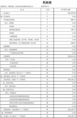 表税法利润表模板,纳税表利润 -第1张图片-马瑞范文网