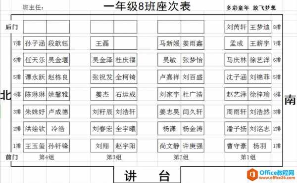 班级座位表模板excel-第2张图片-马瑞范文网