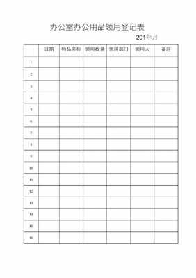 办公室材料领用表模板_办公室物资领用表格-第1张图片-马瑞范文网