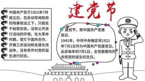 建党节手抄报模板打印 建党节手抄报模板-第2张图片-马瑞范文网