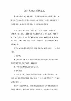 民事诉状模板怎么写-公司民事诉状模板-第2张图片-马瑞范文网