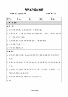 周总结word模板-周总结万能模板100字-第1张图片-马瑞范文网