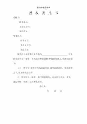 劳动仲裁委托书模板图片 劳动仲裁委托书模板-第1张图片-马瑞范文网