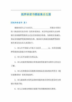 抵押担保承诺书模板_抵押担保承诺书范文-第1张图片-马瑞范文网