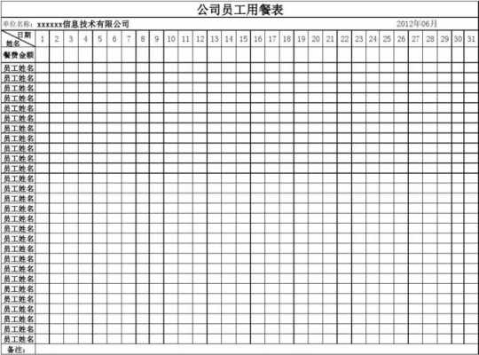 员工用餐表模板怎么做 员工用餐表模板-第3张图片-马瑞范文网