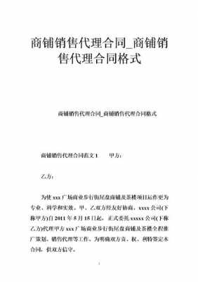 商铺委托销售协议 商铺代理销售合同模板-第3张图片-马瑞范文网