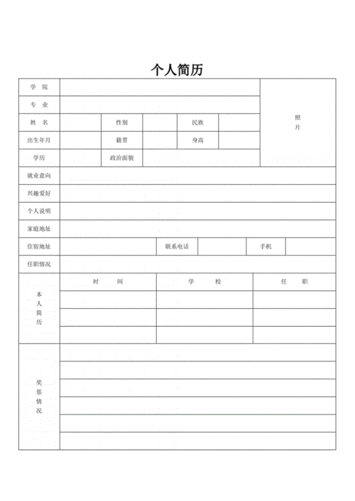 excel制作简历模板-第1张图片-马瑞范文网