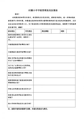 对学校的意见如何写 对学校的意见表模板-第2张图片-马瑞范文网