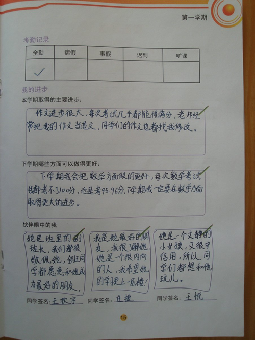 小学档案评语模板（小学档案自我评价怎么写）-第3张图片-马瑞范文网