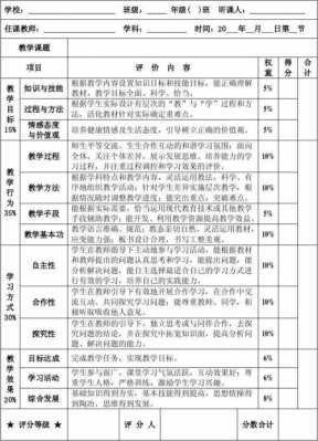 教学技能评课模板,课堂教学技能评价 -第3张图片-马瑞范文网