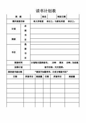 我的读书计划表模板,我的读书计划内容怎么写 -第1张图片-马瑞范文网