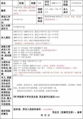 入党材料填写模板（入党材料填写模板图片）-第3张图片-马瑞范文网