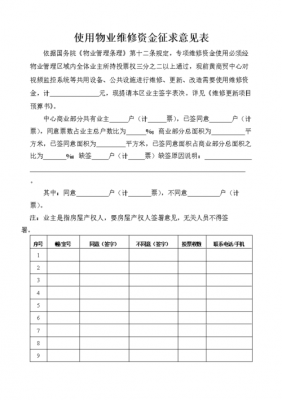 物业意见表格模板怎么写-物业意见表格模板-第2张图片-马瑞范文网