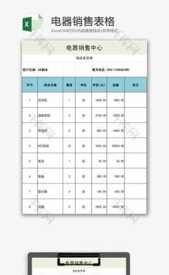 电器销售网页模板（电器销售表格模板）-第2张图片-马瑞范文网