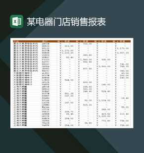 电器销售网页模板（电器销售表格模板）-第3张图片-马瑞范文网